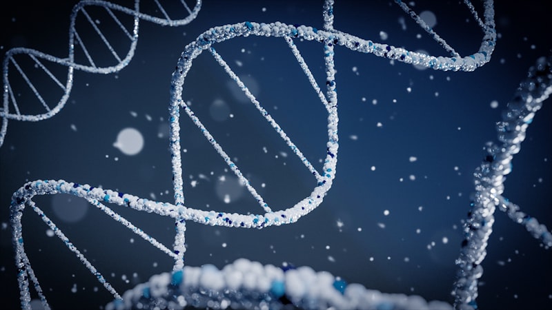 DNA double helix - abstract molecular structure