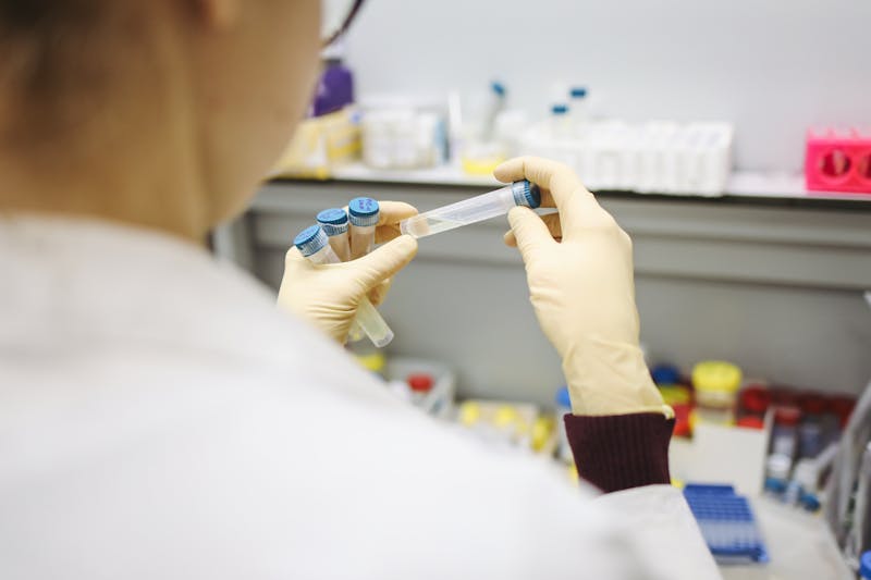Test tubes for genomic analysis in laboratory