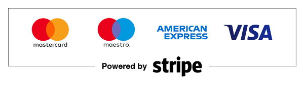 Visa, Mastercard, Amex, Apple Pay, Google Pay